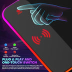 TIDALSOIL RGB Gaming Mouse Pad, 15W Wireless Charger Desk Mat 27.6x11.8 in - Image 4