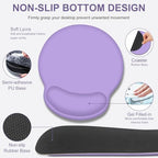 Mouse Pad Desk Pad Protector, Keyboard Wrist Rest + Mouse Pad Wrist Rest +Coaster, Large Gaming Mouse Pad for Deskpc Computer Keyboard Laptop, XXL Desk Mat Writing Pad for Office and Home, Purple - Image 5