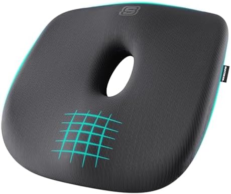 Skechers Seat Cushion Memory Foam,Donut Pillow Office Chair Cushion for Tailbone Pain Relief,Butt Pillow for Office Chair,Car seat Cushion,Long Sitting Office Workers,and Car Drivers,Black by Unknown
