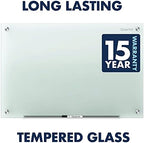 Quartet Whiteboard, Glass Dry Erase Board, Non-Magnetic, 8' x 4', Infinity Frameless Mounting, Includes Dry Erase Marker, Frosted White (G9648F) - Image 4
