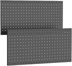 WALMANN 2 PCS 12x24 in Pegboard Panels, 24x24 in Tools Pegboards, Black by WALMANN