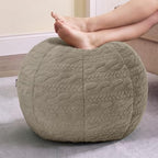 Hobestluk Stuffed Pouf Ottoman Footrest, Round Footstool,Small,Brown by YourHomeDeservesMore