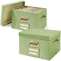 Vienrose Greeting Card Organizer Box Grass Green 2 Pack with 20 Dividers by Vienrose