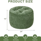 Hobestluk Round Oversized Ottoman Foot Leg Rest Under Desk for Couch - Image 2