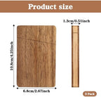 3-Pack Wood Business Card Holder, Walnut, for Desk or Pock - Image 2