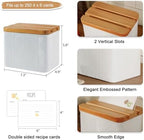 Diagonal Stripe Embossed Recipe Box, 4x6 Cards & Dividers - Image 6