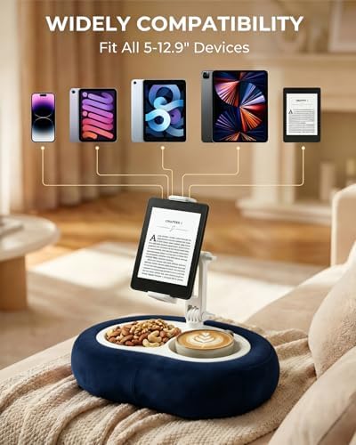 Miledi Tablet Pillow Stand for Bed with 360° Rotating Holder, Blue - Image 4