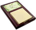 Personalized Tropical Leaves Border Red Mahogany Sticky Note Holder by YouCustomizeIt