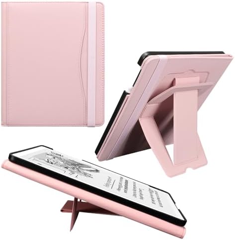 E NET-CASE Case for 11" Kindle Scribe 3rd Generation 2025, Kindle Scribe Colorsoft, Multi-Viewing Stand Cover with Auto Sleep/Wake,Pen Holder for Scribe 11" 2025 Released (Rose Gold) by ENET-CASE