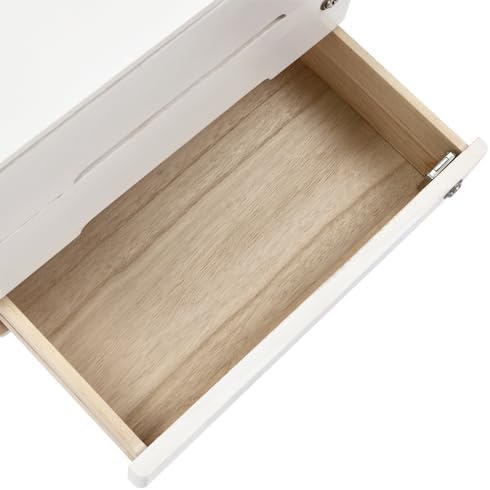 3 Drawer Wooden Desktop Storage Box with Lockable Drawers, Office Supplies Receipt File Organizer, Flat File Cabinet for Office - Image 7