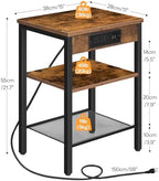 HOOBRO Side Tables with Charging Station, Small End Tables for Small Space - Image 3