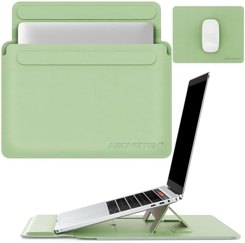 AboveTEK Laptop Bag Sleeve for MacBook Computer Expandable Storage, Two Adjustable Angles, Ultra-Slim Stylish, Fits 13"-14" Laptops - Blue by AboveTEK