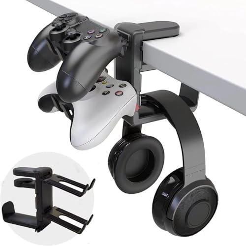Headphone Stand Holder Headset Hook Hanger Desktop Generisch,Under Desk Game Controller Punch-Free Game Accessories for PC and Game Controllers - Image 7