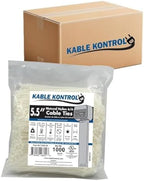 Kable Kontrol Cable Zip Ties, 5.5 Inch 30000 Pcs, 18lbs Test, Natural White by KABLEKONTROL%C2%AE