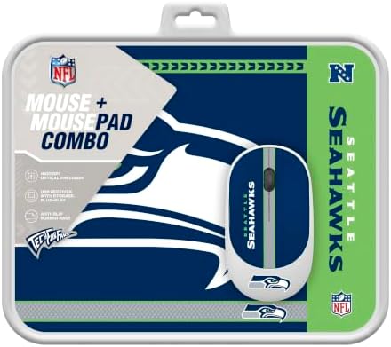 SOAR NFL Official Established Primary Logo Wordmark Home Office Wireless Mouse and Mouse Pad 9.75" x 7.75" (Seattle Seahawks) - Image 3