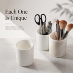 Natural Marble Toothbrush Holder for Bathroom, Stone Pen Cup for Desk - Image 3