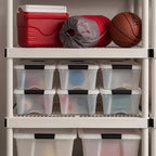 IRIS USA 6-Pack 13 Quart Storage Bins with Lids, Pearl - Image 5
