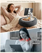 Miledi Tablet Pillow Stand for Bed with 360° Rotating Holder, Dark Gray - Image 2