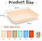 Defresit 12 Pcs Letter Size Flat Storage Paper Trays for Classroom - Image 2
