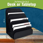 BankSupplies STEELMASTER Steel Cashier Pad Rack 10 Slot Desktop File and Paper Organizer Black Powder-Coated Finish - Image 5