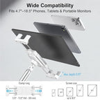 Portable Monitor Stand 15.6", Heavy Duty Tablet Arm Mount with Desk Clamp - Image 3