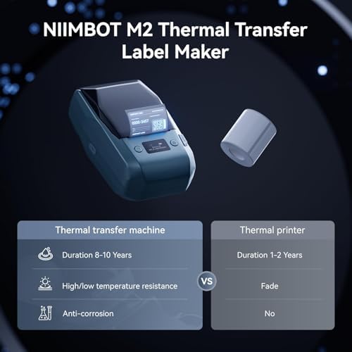 NIIMBOT M2 Thermal Transfer Label Maker, Label No Fading for Office Lab Use - Image 2