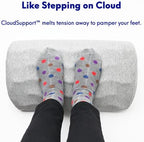C CUSHION LAB Ergonomic Foot Rest for Under Desk - Patented Massage Ridge Design Memory Foam Foot Stool Pillow for Work, Home, Gaming, Computer, Office Chair - Footrest for Back and Hip Pain Relief - Image 5