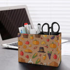 desk organizers and accessories Turkey Chili Peppers Mushrooms Eggplant Cowboy Hat Stackable Sturdy Pouch,Home with Multi Size - Image 3