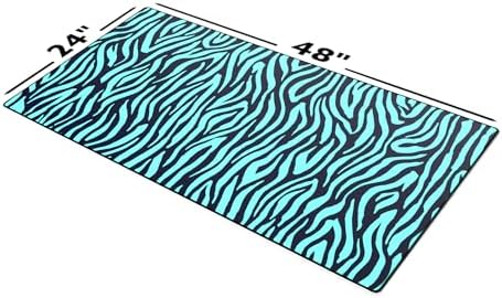 Gamer Boss - Gaming Mouse Pad - 48 x 24 Inches - 4mm Thick with Stitched Edges, Non-Slip Rubber Base, Premium Cloth Mousepad, Desk Mat for Laptop, Keyboard, Computer & PC (Mega, Blue Zebra) - Image 2