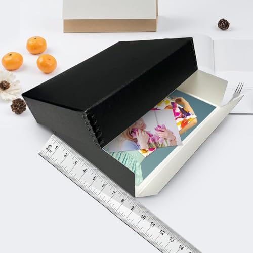 Lineco Drop Front Archival Storage Box, 8.75x10.75x1.5 in, Black, 2 Pack - Image 4