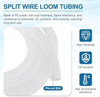 MECCANIXITY 1" 20ft Split Wire Loom Tubing w/Installation Tool White - Image 3