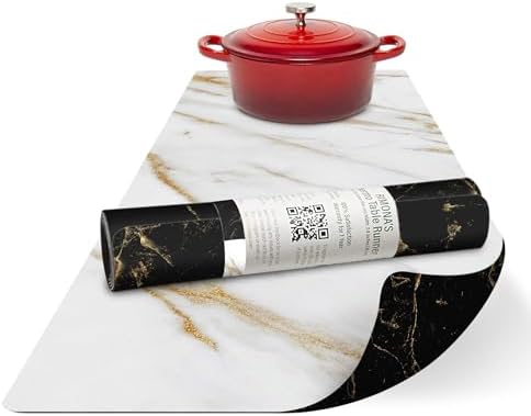 RIMONA'S Heat Resistant Table Runner Trivet Mat - Reversible Marble, 40" by Rimonas