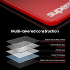 Pulsar Gaming Gears Superglide Pad v1 Glass Mouse Pad, L, Red - Image 3