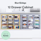 Blue Ginkgo 12-Drawer Storage Cabinet Organizer, Yellow, Made in Korea - Image 3