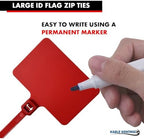Kable Kontrol Cable Marker Identification Zip Ties 12 Inch 1000 Pcs – Red - Image 3