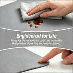 Leather Table Protector 24"x 47", Gray Table Cover, Waterproof PU Leather Table Cover Protector, Desk Protector Mat, Writing Desk Pad for Home Office, Dining Room, Kitchen - Image 5