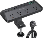 TROND 20W USB C Desk Clamp Power Strip Fit 1.97" Tabletop, ETL List, 10ft by TRONDOfficial