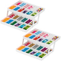 IRIS USA 2-Tier Drawer Organizer |Made in USA| 22 Dividers (2-Pack) - White by IRISUSA