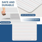 Dry Erase Boards, 6 Pack 9”x12” Magnetic Double Sided Portable Personal Small Whiteboards with Lines, Include 6 Markers, 6 Erasers, 6 X 52 Foam Letters for Kids, Students, Teachers Classroom School - Image 4