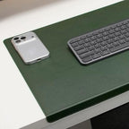 Edge-Locked Leather Desk Pad, Desk Blotter with Full Grip Fixation Lip, Waterproof Large Office Table Mat, Non-Slip Laptop Mouse Pads for Work Typing Writing (Navy,39.4"x19.7") - Image 5