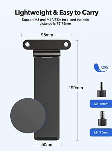 UPERFECT Portable Monitor VESA Stand with Hand Screw for 7-18.5 inch - Image 6