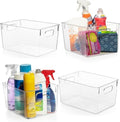 ClearSpace Clear Plastic Storage Bins – Pantry Organizers & Storage Containers, Cabinet Organizer - Home Organization Must Haves for Kitchen, Laundry Room, Office, Closet, Garage & Freezer by ClearSpace