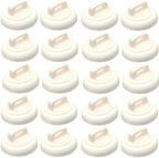 Magnetic Cable Zip Tie Mounts Clips Multipurpose Zip Ties Mount Base Holder Wire Cable Holder Mount Wire Clips Management for Home Office Marine Electrical Wiring (White, 20 Piece) by CNHABAGUOrganizeItAll