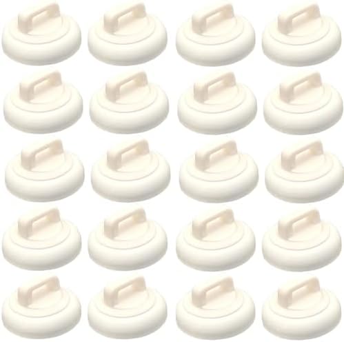 Magnetic Cable Zip Tie Mounts Clips Multipurpose Zip Ties Mount Base Holder Wire Cable Holder Mount Wire Clips Management for Home Office Marine Electrical Wiring (White, 20 Piece) by CNHABAGUOrganizeItAll