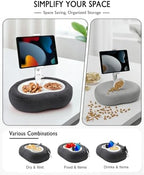 Miledi Tablet Pillow Stand for Bed with Detachable Snack Bowl, Black - Image 3