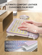 SABLUTE Wireless Keyboard and Mouse Combo, Ergonomic Wave with Wrist Rest - Image 2