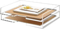 2 Pack-Stackable Paper Letter Tray Enlarged A4 File Desk Organizer Acrylic by SANRUI