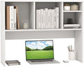 GIANTEX Desktop Bookshelf, Countertop Storage Hutch with 4 Shelves for Computer Desk, Dressing Tabletop Display Rack, Multipurpose Desk Hutch Storage Organizer for Home Office Dorm, White by Giantex