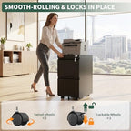 Small File Cabinet for Home Office,Metal Mobile Organizer Letters/Legal/A4 - Image 5