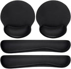 Yunsailing 8 Pcs Ergonomic Mouse Pad and Keyboard with Wrist Support Set by Yunsailing
